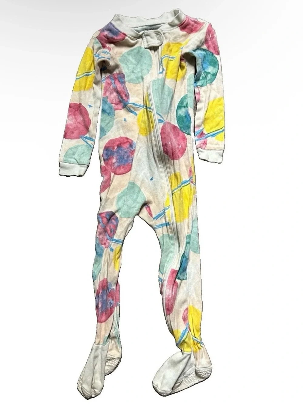 Toddler Girl Footie Pajamas Burt’s Bees Baby Size 12-18 Months
